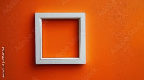 A simple white frame with an orange background, perfect for showcasing your artwork, photos, or text.