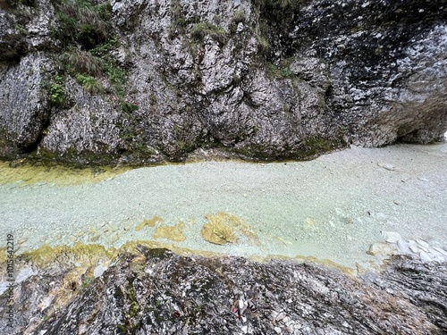 The Suhi potok Stream or Dry Creek in Zadnja Trenta, Bovec (Triglav National Park, Slovenia) - Der Bach Suhi potok in Zadnja Trenta (Triglav-Nationalpark, Slowenien) - Suhi potok (desni pritok Vrsnika photo