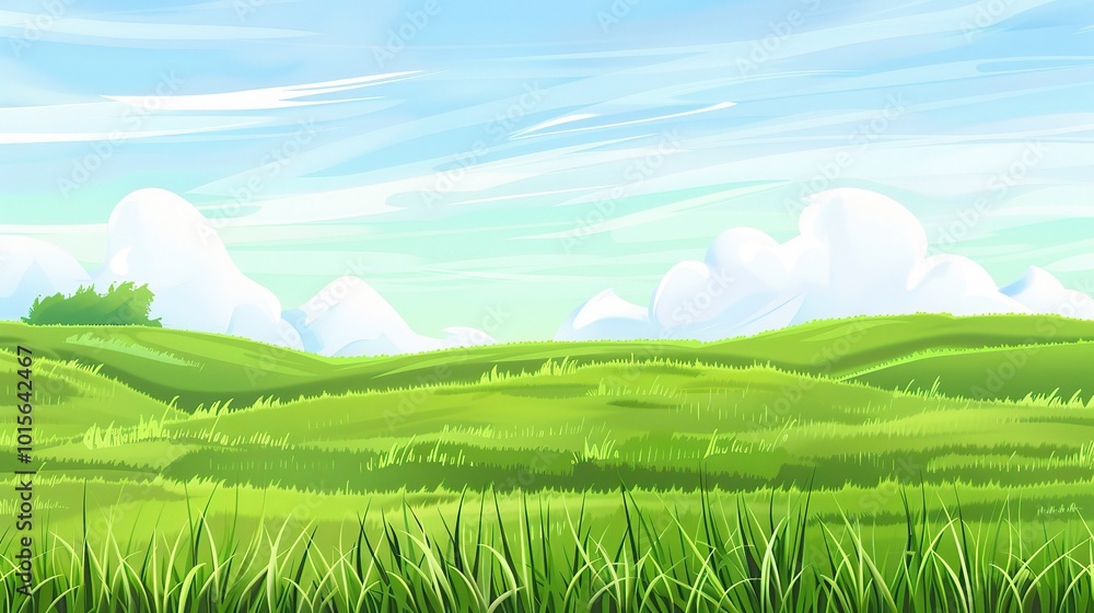 Grassland and Green Grass Background - a serene and natural visual. The grassland with lush green grass creates a peaceful and captivating scene Grassland and Green Grass Background - a serene and natural visual. The grassland with lush green grass creates a peaceful and captivating scene