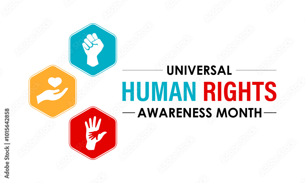 vector graphic of Universal Human Rights Month background design template. Holiday concept. Banner poster, flyer and background design template. Vector illustration. vector graphic of Universal Human Rights Month background design template. Holiday concept. Banner poster, flyer and background design template. Vector illustration.