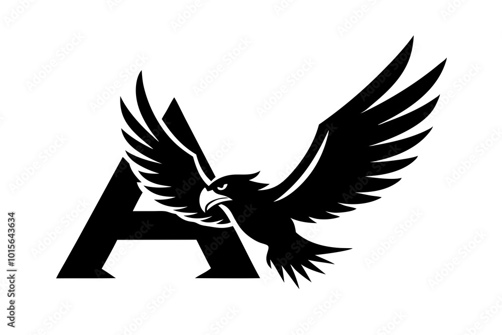 Obraz premium Bold Simplicity 8 Eagle & A Letter Vector Logo Designs