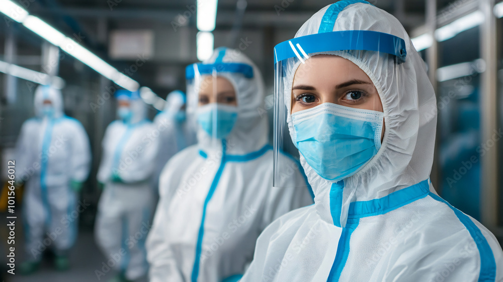 A factory dedicated to the manufacturing of personal protective equipment for healthcare. A factory dedicated to the manufacturing of personal protective equipment for healthcare.