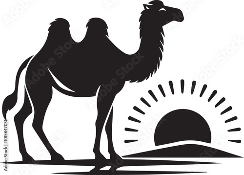 logo camel silhouette vector black and white photo