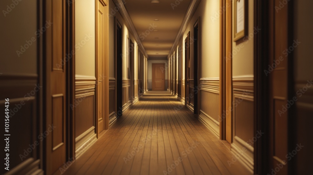Empty Hallway in a Classic Building Empty Hallway in a Classic Building
