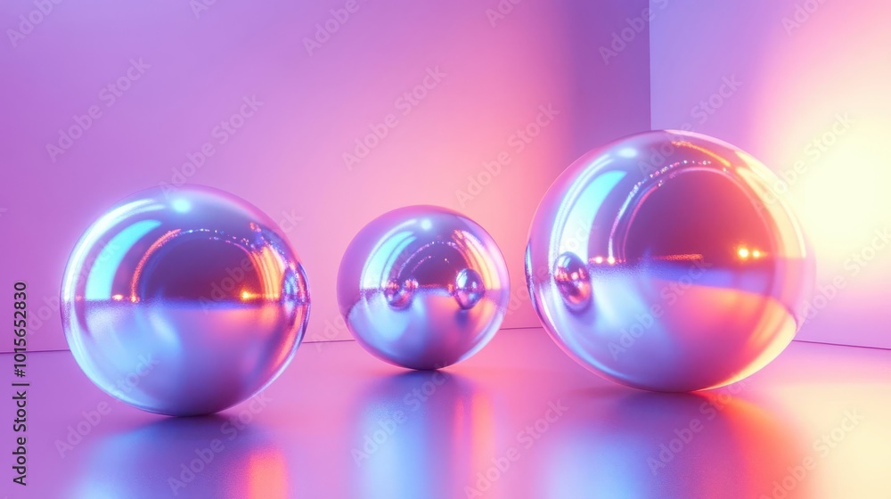 3D render of metallic objects floating over a minimal gradient background, sharp lighting, clean and futuristic design 3D render of metallic objects floating over a minimal gradient background, sharp lighting, clean and futuristic design