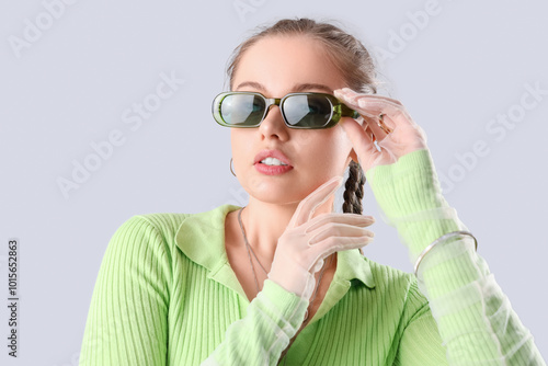 Beautiful young woman with ...