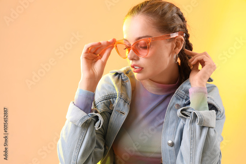 Young beautiful woman with ...