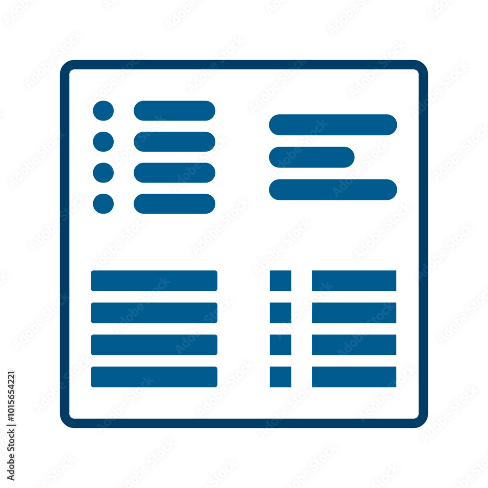 Menu list icon set Menu list icon set