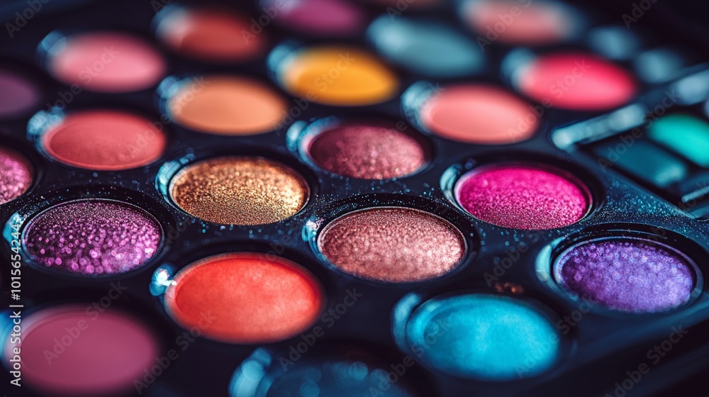 Vibrant Makeup Palette - A Colorful Artistry Display Vibrant Makeup Palette - A Colorful Artistry Display