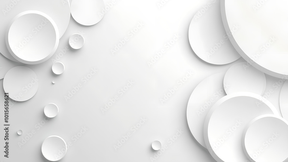 A contemporary and modern abstract background that showcases layered white circles and ovals beautifully A contemporary and modern abstract background that showcases layered white circles and ovals beautifully