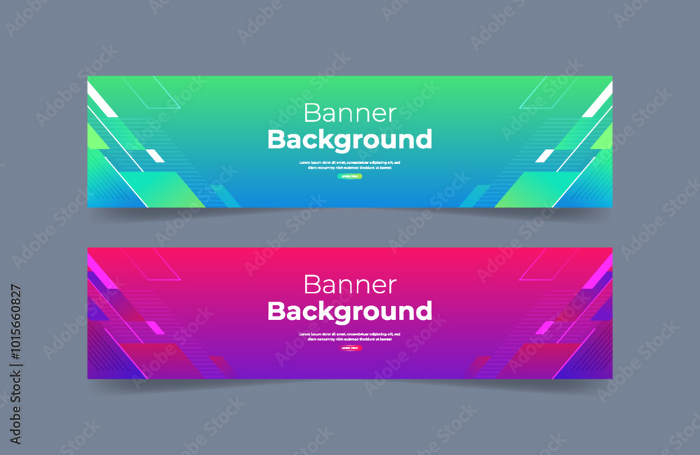 Fototapeta premium Gradient geometric banner template