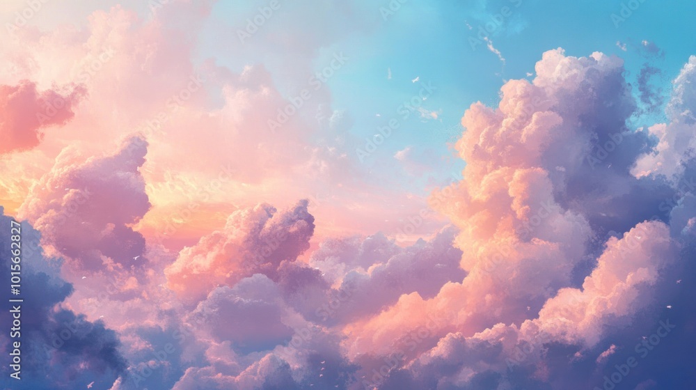 Dreamy Sky with Fluffy Clouds Dreamy Sky with Fluffy Clouds