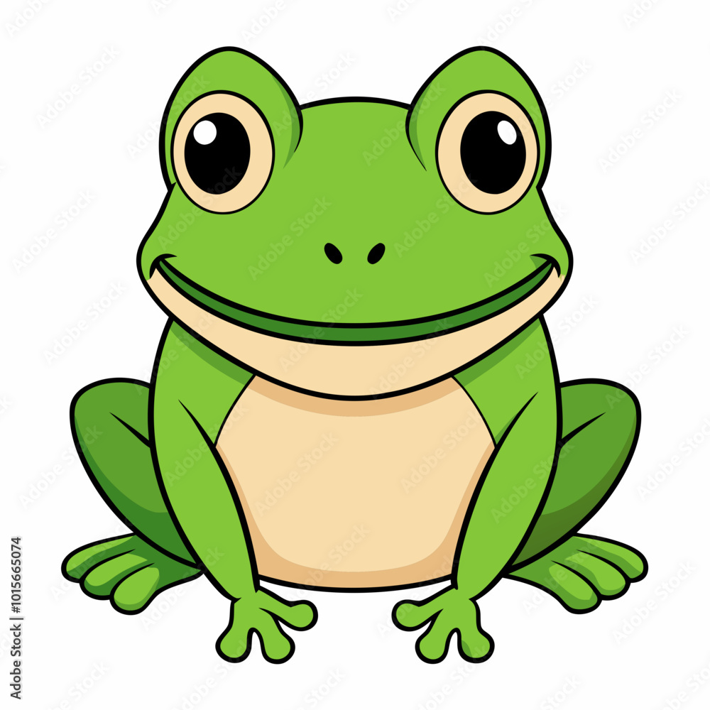 green frog cartoon