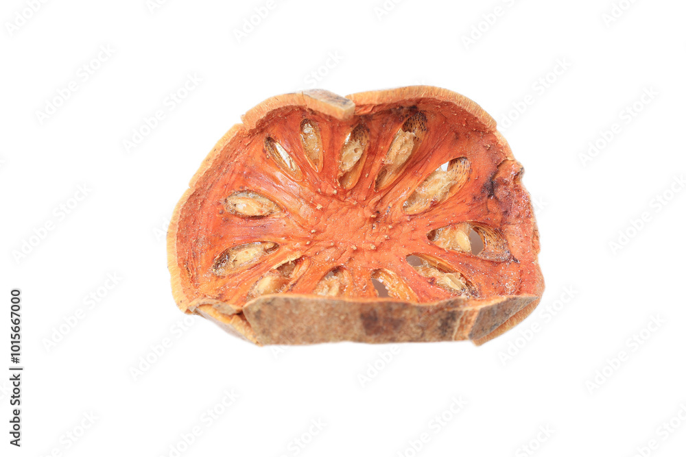Dried quince fruit isolated on a white Dried quince fruit isolated on a white
