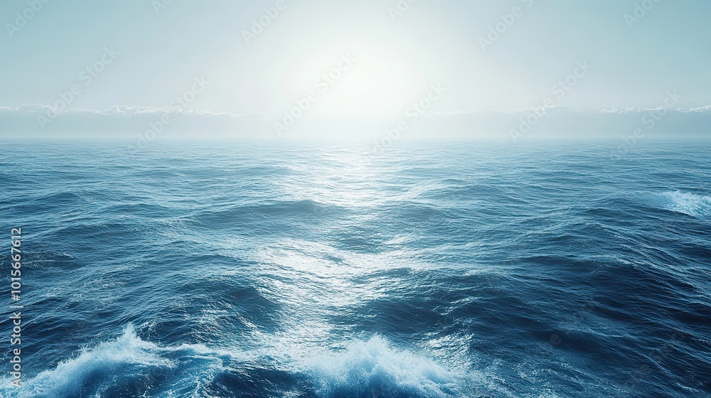 Fototapeta premium Beautiful shades of blue blend seamlessly in a texture that mimics the serene and vast ocean backdrop.