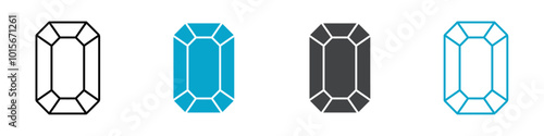 emerald icon set illustration logo