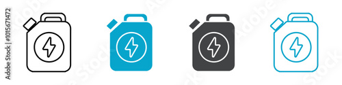fuel can icon set illustration logo