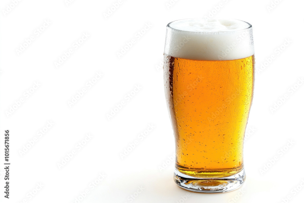 Glass of beer on white background. Glass of beer on white background.