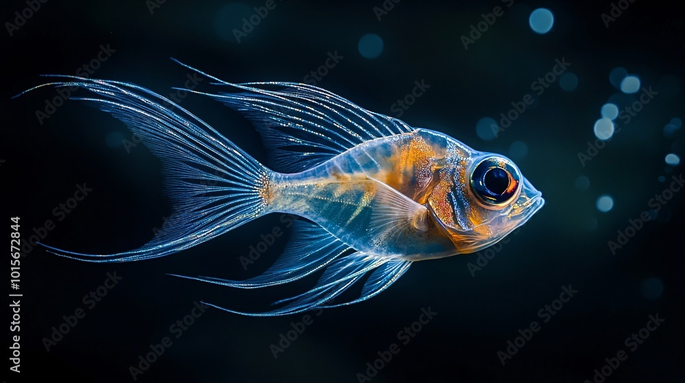 Shimmering Hatchetfish with Reflective Scales Shimmering Hatchetfish with Reflective Scales