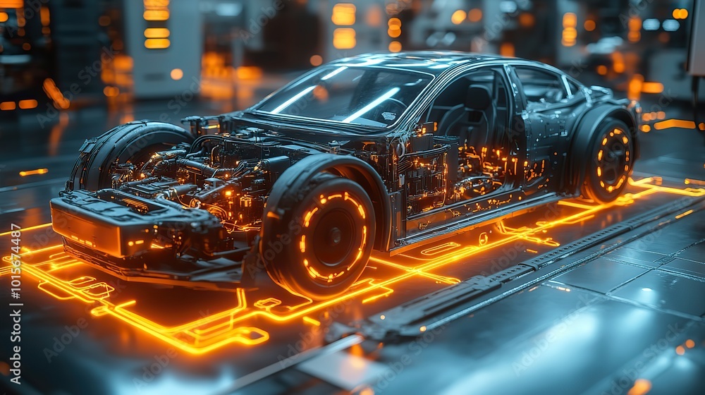 A visual representation of power supply connections for electric vehicle charging, emphasizing innovation in automotive technology. A visual representation of power supply connections for electric vehicle charging, emphasizing innovation in automotive technology.