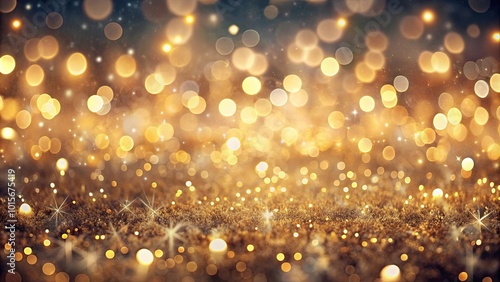 A Golden Symphony of Lights Shimmering bokeh and sparkling dust create a mesmerizing tapestry of warmth and wonder.