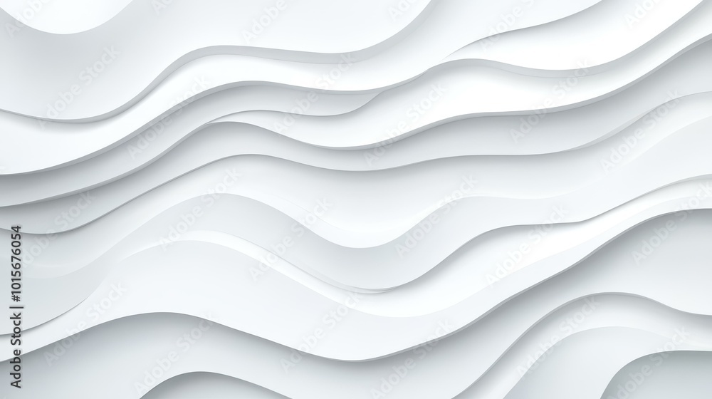 Looping animation of abstract white waves creating a serene backdrop. Perfect for modern, minimalist projects and designs. Looping animation of abstract white waves creating a serene backdrop. Perfect for modern, minimalist projects and designs.