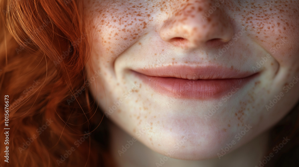 the image features a close-up of a woman with smiling lips the image features a close-up of a woman with smiling lips