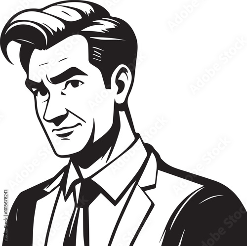 Cartoon character drawing of a manager