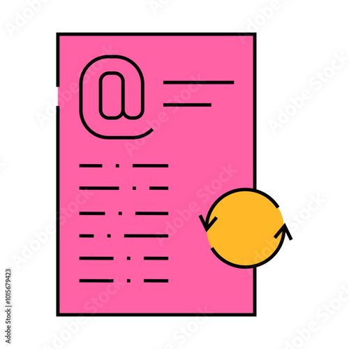 email list cleaning line icon vector. email list cleaning sign. isolated symbol illustration