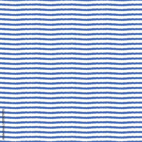 Wavy Blue Stripe Seamless Pattern