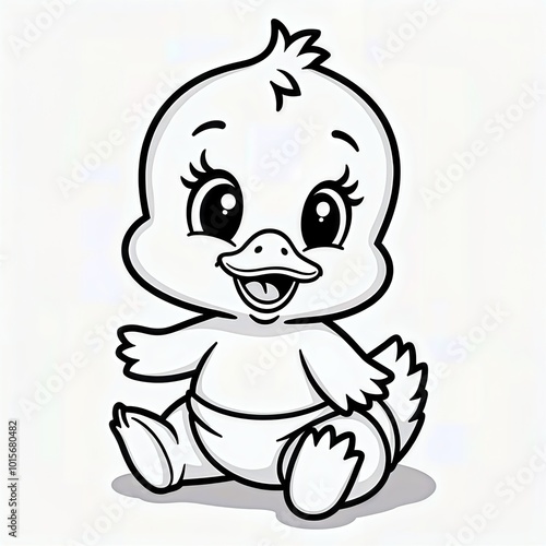 Cute Cartoon Duckling