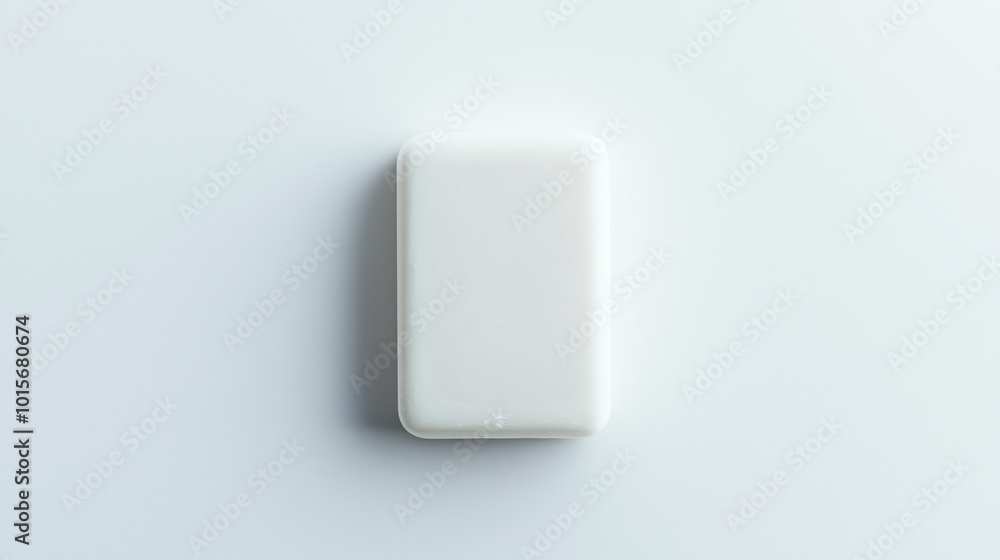 top down view, the image depicts a soap placed in the center of a a white background top down view, the image depicts a soap placed in the center of a a white background