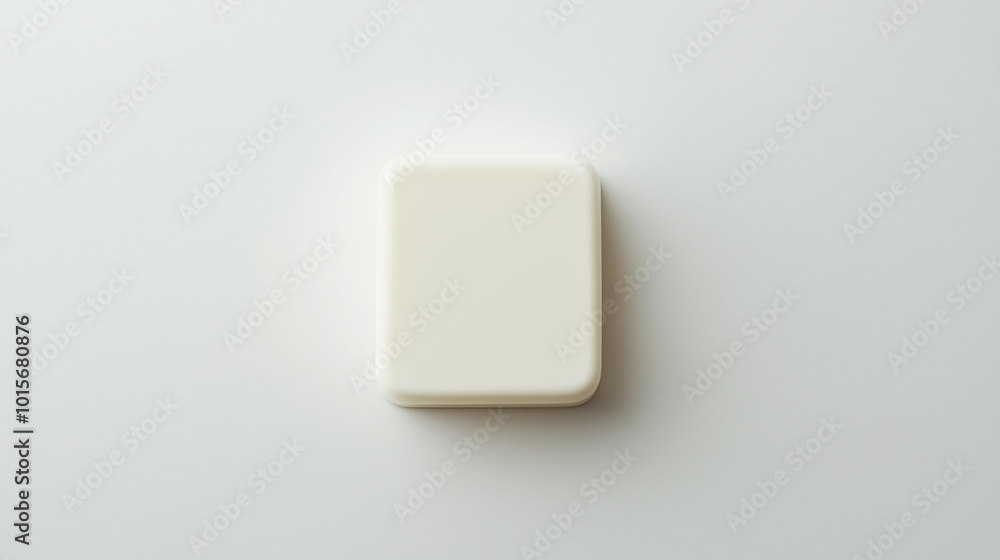 top down view, the image depicts a soap placed in the center of a a white background top down view, the image depicts a soap placed in the center of a a white background