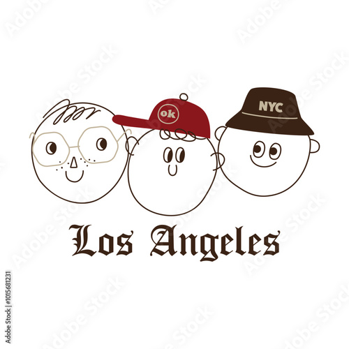 Los Angeles t-shirt vector design, New York City design for t-shirt, T-shirt graphics, vectors