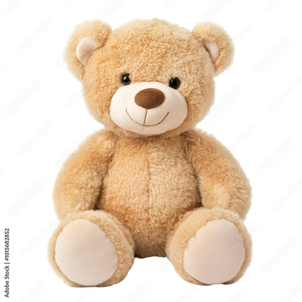 Fototapeta premium Soft and cuddly teddy bear, perfect for hugs and companionship, adding warmth to any space with its charming design.