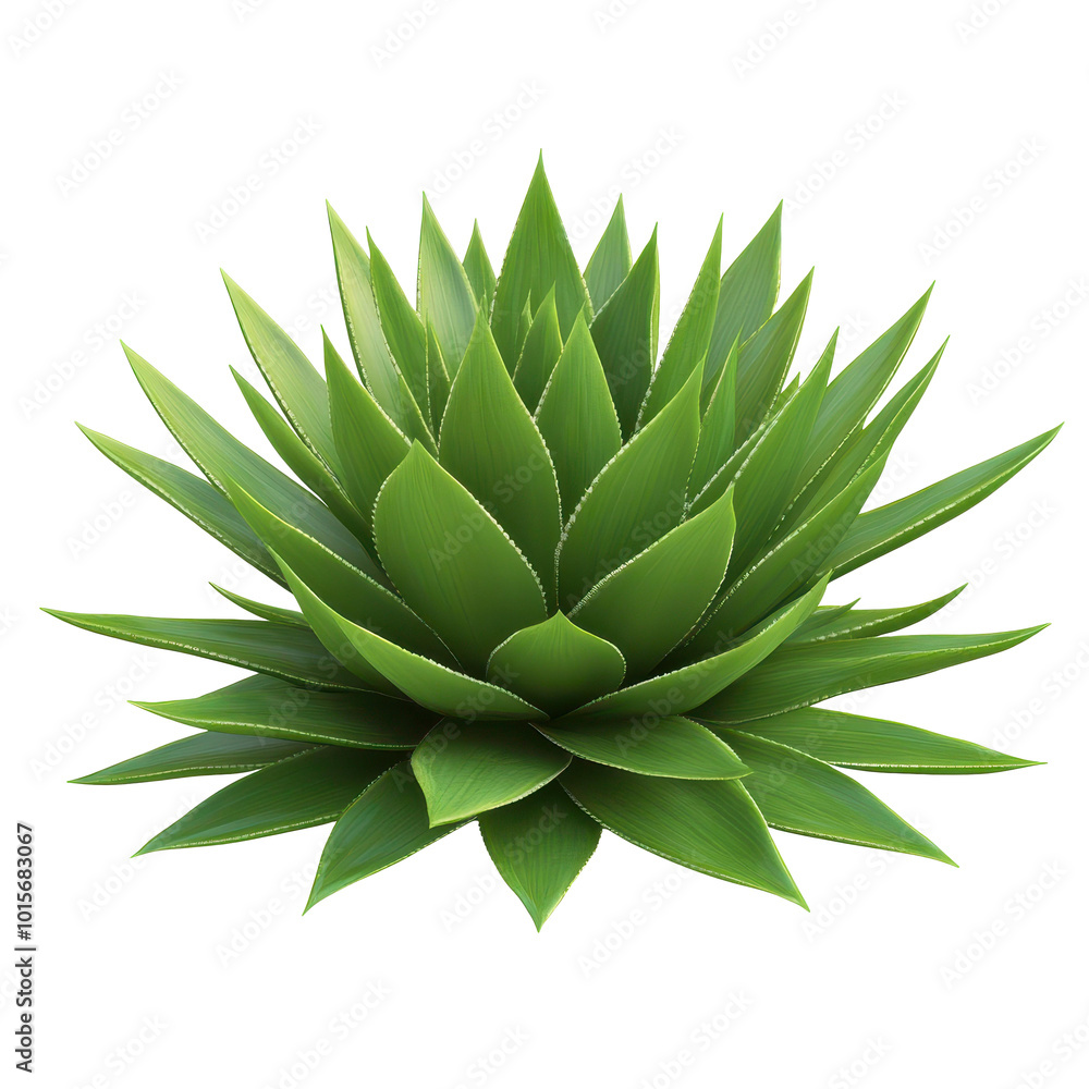 A vibrant agave bush stands out against a white backdrop, showcasing its bold shapes and hues. A vibrant agave bush stands out against a white backdrop, showcasing its bold shapes and hues.