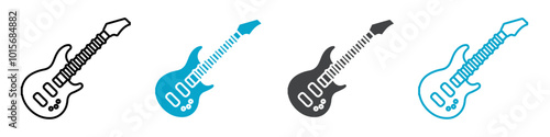 guitar icon isolated on white background