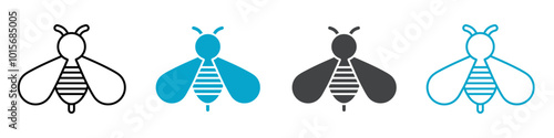 honey bee icon isolated on white background