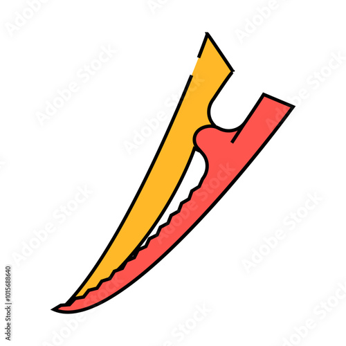 fashion hair pin line icon vector. fashion hair pin sign. isolated symbol illustration