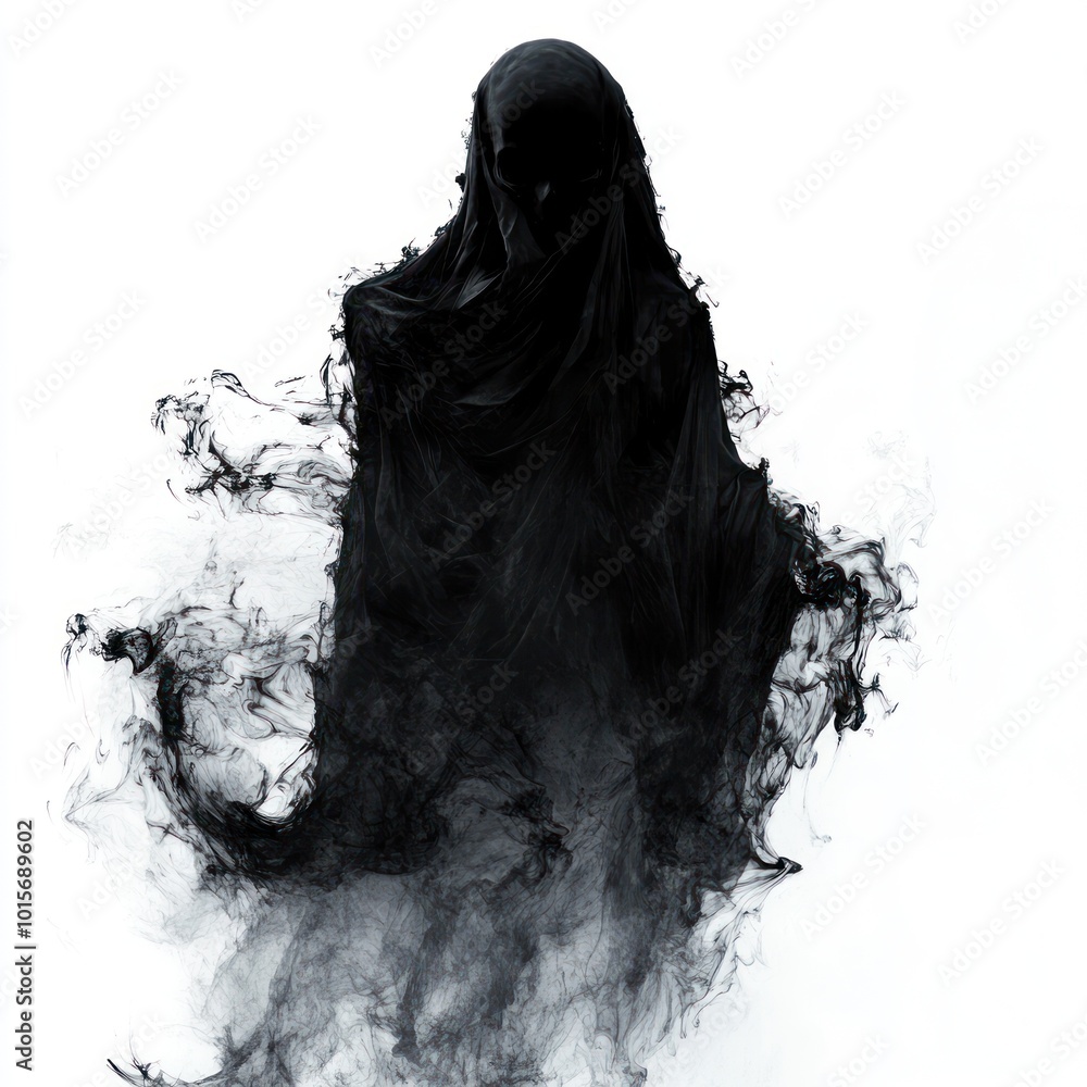 Fototapeta premium Gothic ghost isolated --v 6.1 Job ID: 5d7a8737-a12b-4989-addc-4d91348f92af