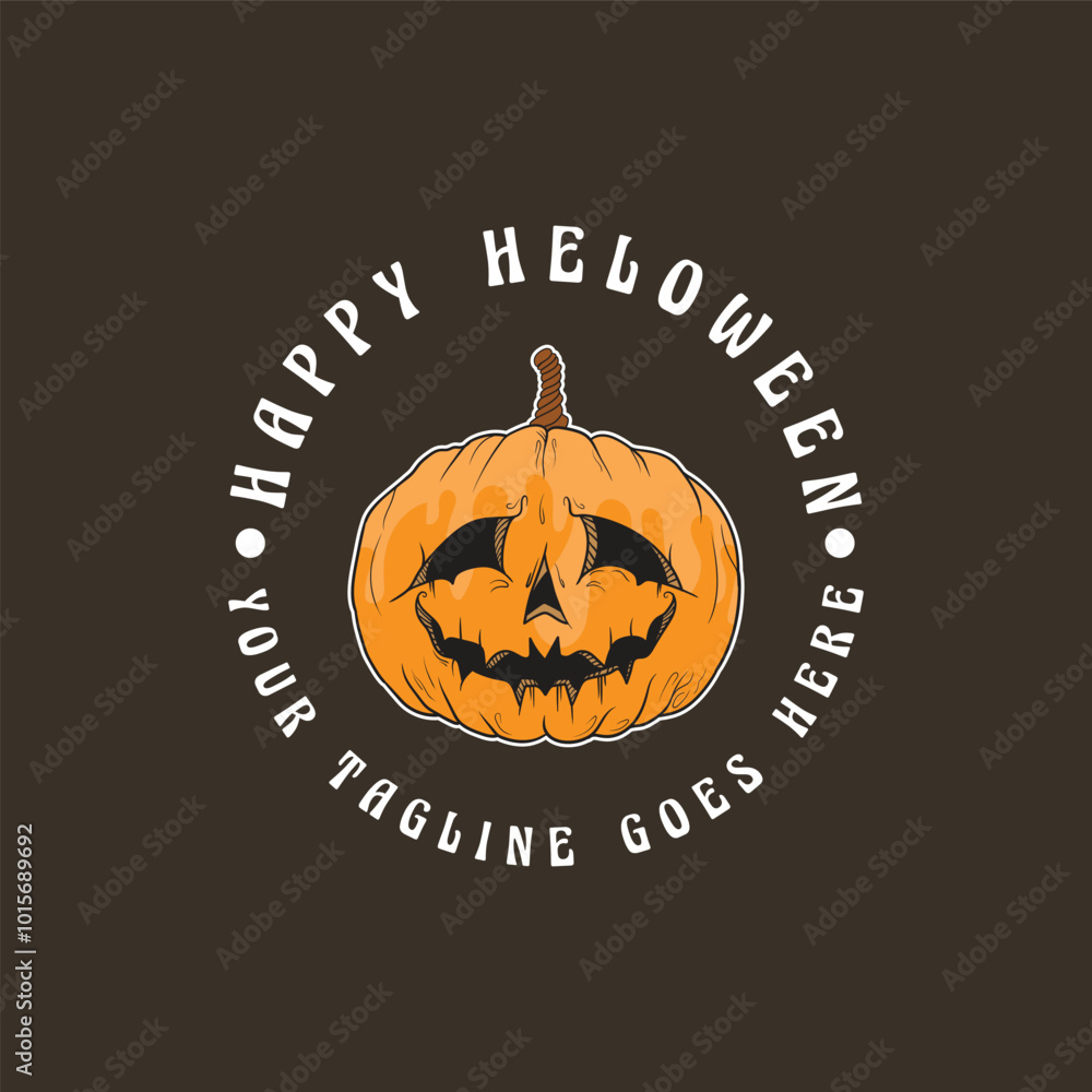 pumpkin heloween logo image vector pumpkin heloween logo image vector