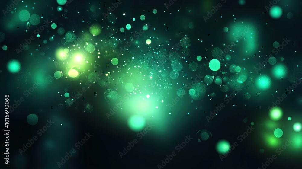 Fototapeta premium Abstract Green Bokeh Background
