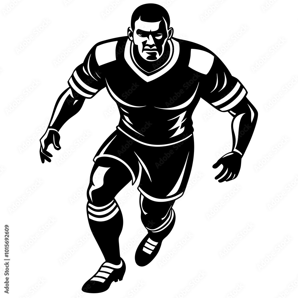 Football player silhouette vector illustration Football player silhouette vector illustration