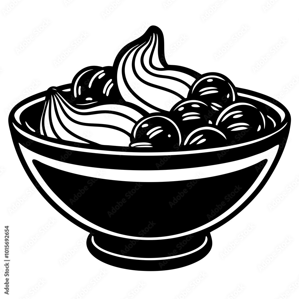Banana pudding silhouette vector Banana pudding silhouette vector