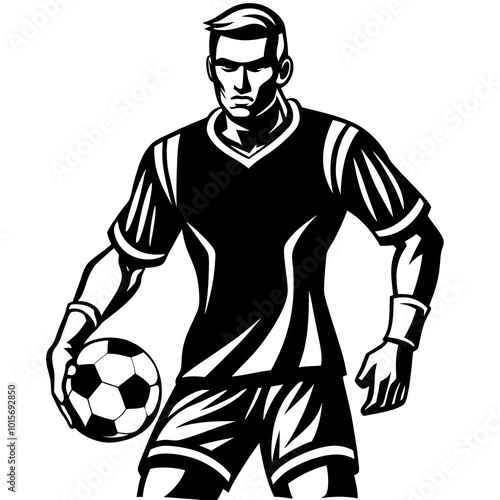 Football player silhouette vector illustration