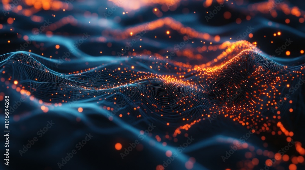 Obraz premium Abstract Digital Landscape