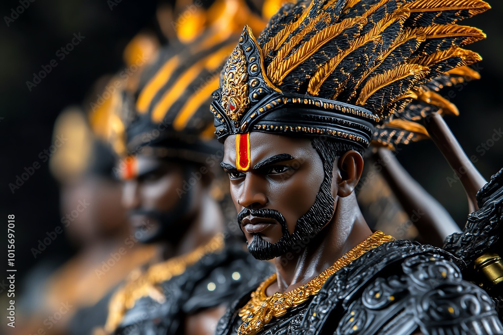 Realistic portrayal of Ram and Ravana in battle, illustrating the epic ...