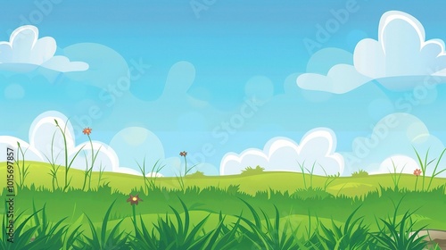 Grassland and Green Grass Background - a serene and natural visual. The grassland with lush green grass creates a peaceful and captivating scene