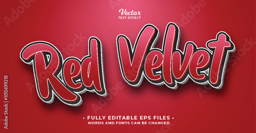 Wallpaper Mural red velvet 3d text effect editable eps cc Torontodigital.ca