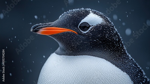 Wallpaper Mural A southern gentoo penguin stands proudly, showcasing its characteristic black-and-white plumage. Torontodigital.ca